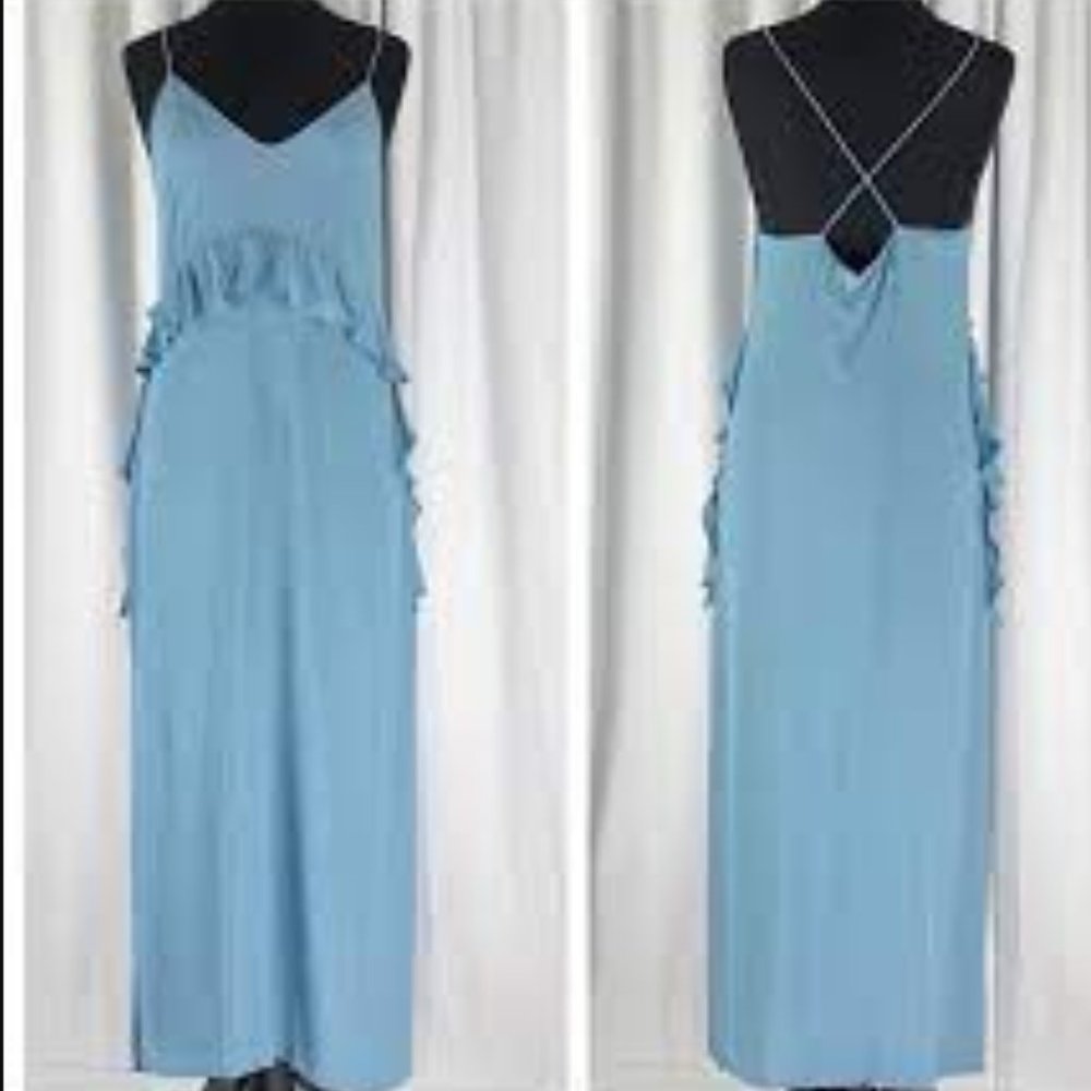 NEW - ELLIATT - Rapture Sleeveless Ruffle Slip Long Maxi Dress - Picture 2 of 9